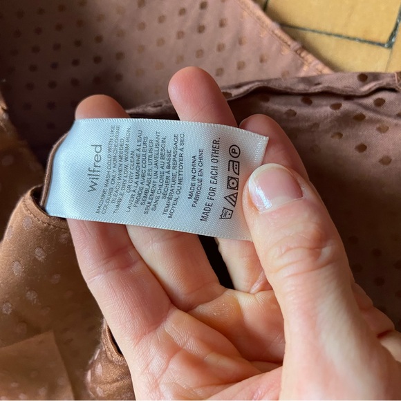 Aritzia Wilfred Minnie polka dots rust mini dress - Picture 11 of 11